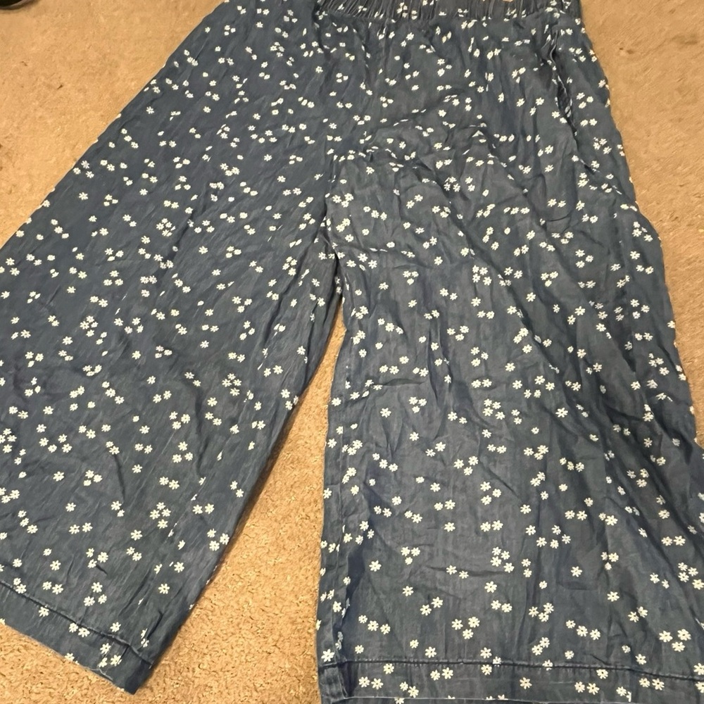 Cato Blue Floral Wide Leg Pants
